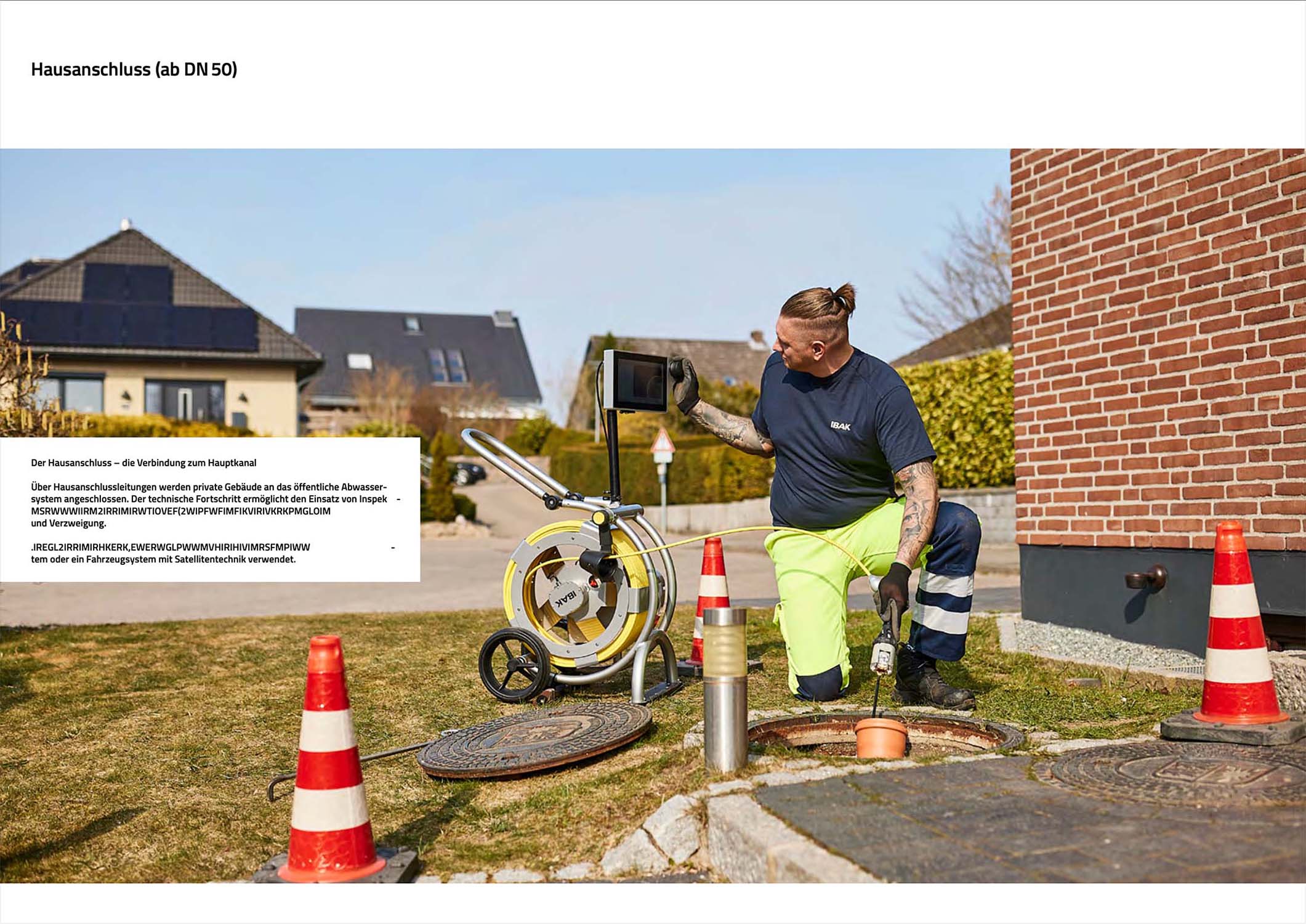 Industriefotograf Werbefotografie Kanalsanierung im urbanen Umfeld