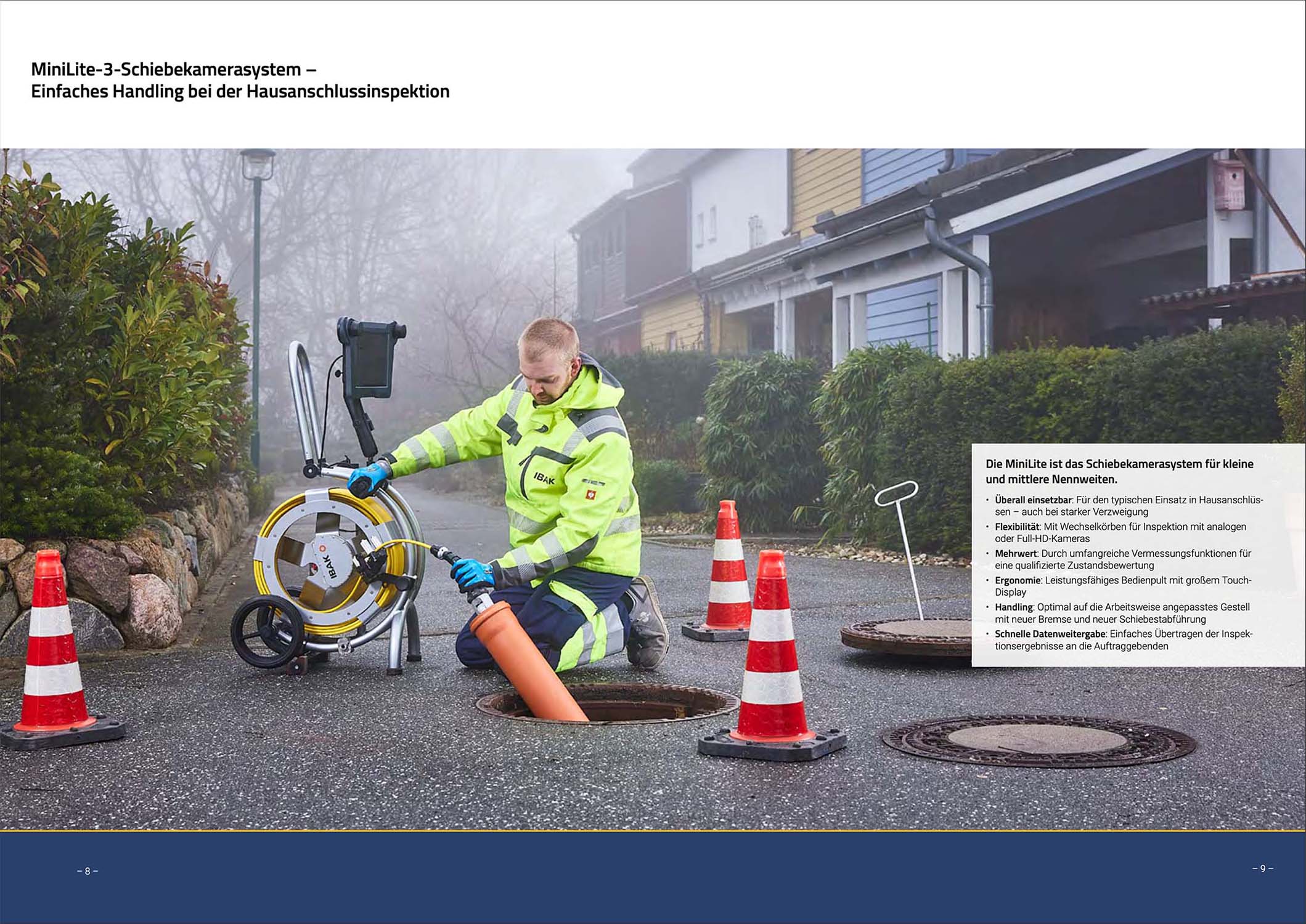 Industriefotograf Werbefotografie Kanalsanierung Inspektion Wohnviertel